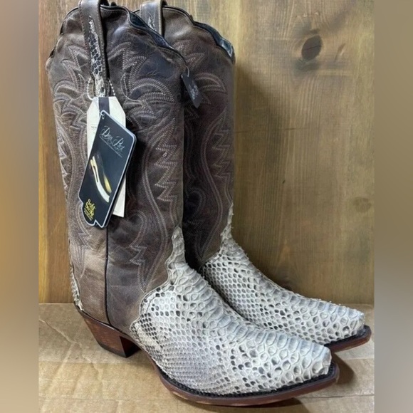 💕Dan Post Womens ‘Charmer’ Western Python Boot. Grey Pearl, Size 10M NIB!!💕 - Picture 1 of 4